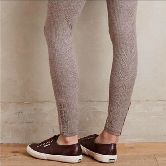 Anthro Sleeping on Slow Wool Leggings - Picture 3 of 8